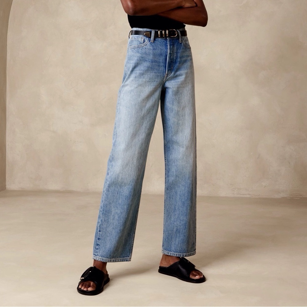 Banana Republic Loose Stovepipe Jeans Rufus Wash Size 29